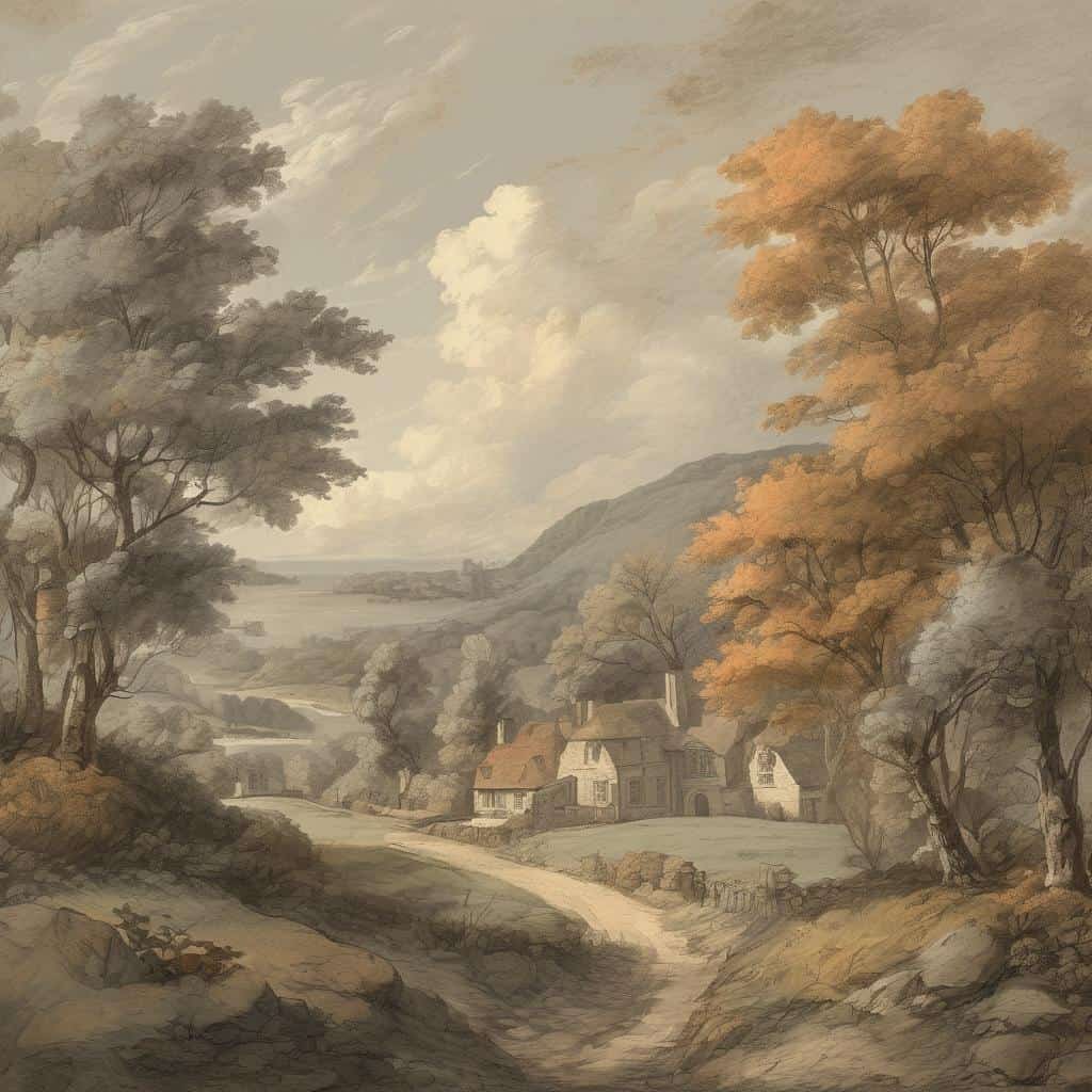 λήψη απόσπασμα φύσης και πολιτικής τέχνης, με ήρεμο τοπίο και καλλιτεχνική έκφραση πολιτικής.